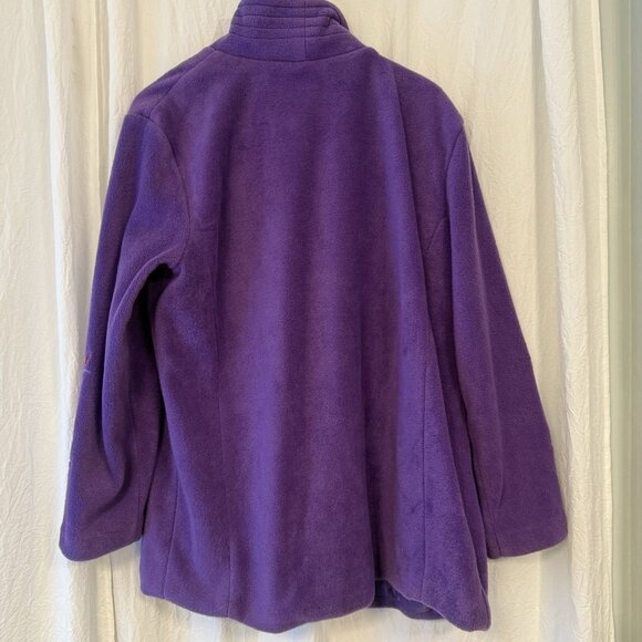Bob Mackie Jacket Womens Large Artsy Boho Fleece Jacket Embroidered Vintage - Picture 4 of 8